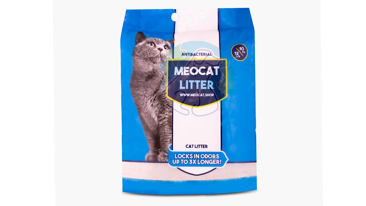 خاک گربه سوپرکلامپ ساده 12لیتری Meow cat